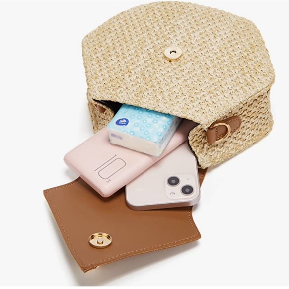 Crossbody Bag Women Tassel Small Straw Beach Bag Satchel Bag Outdoor Fashion - Picture 2 of 3